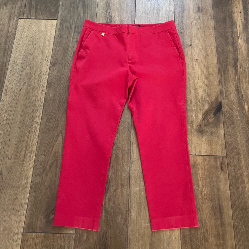 EUC Lauren Ralph Lauren Chino Trouser Ankle Pants- Red, 12